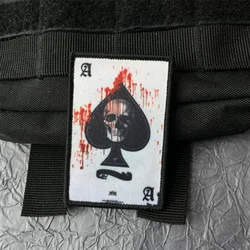 Ace of Spades parche calavera velcro para mochila táctica