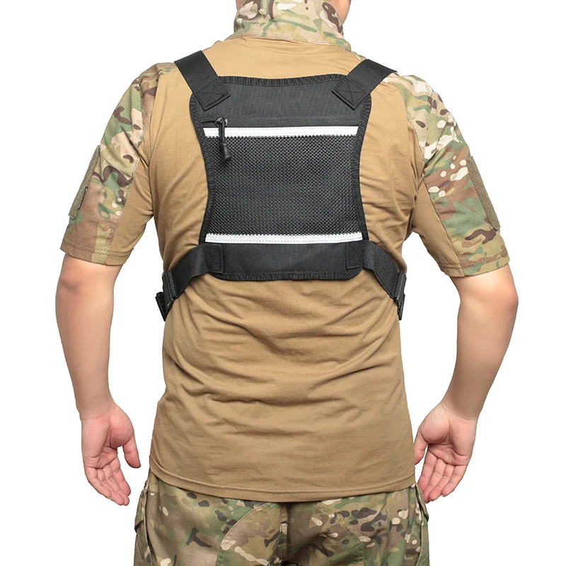 Chaleco táctico MOLLE utilitario EDC con bolsa frontal y correa - imagen 5