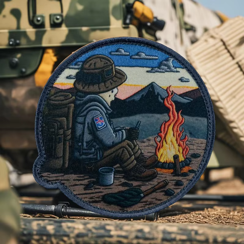 Parche táctico “Halt” Explorer Morale con emblema impreso