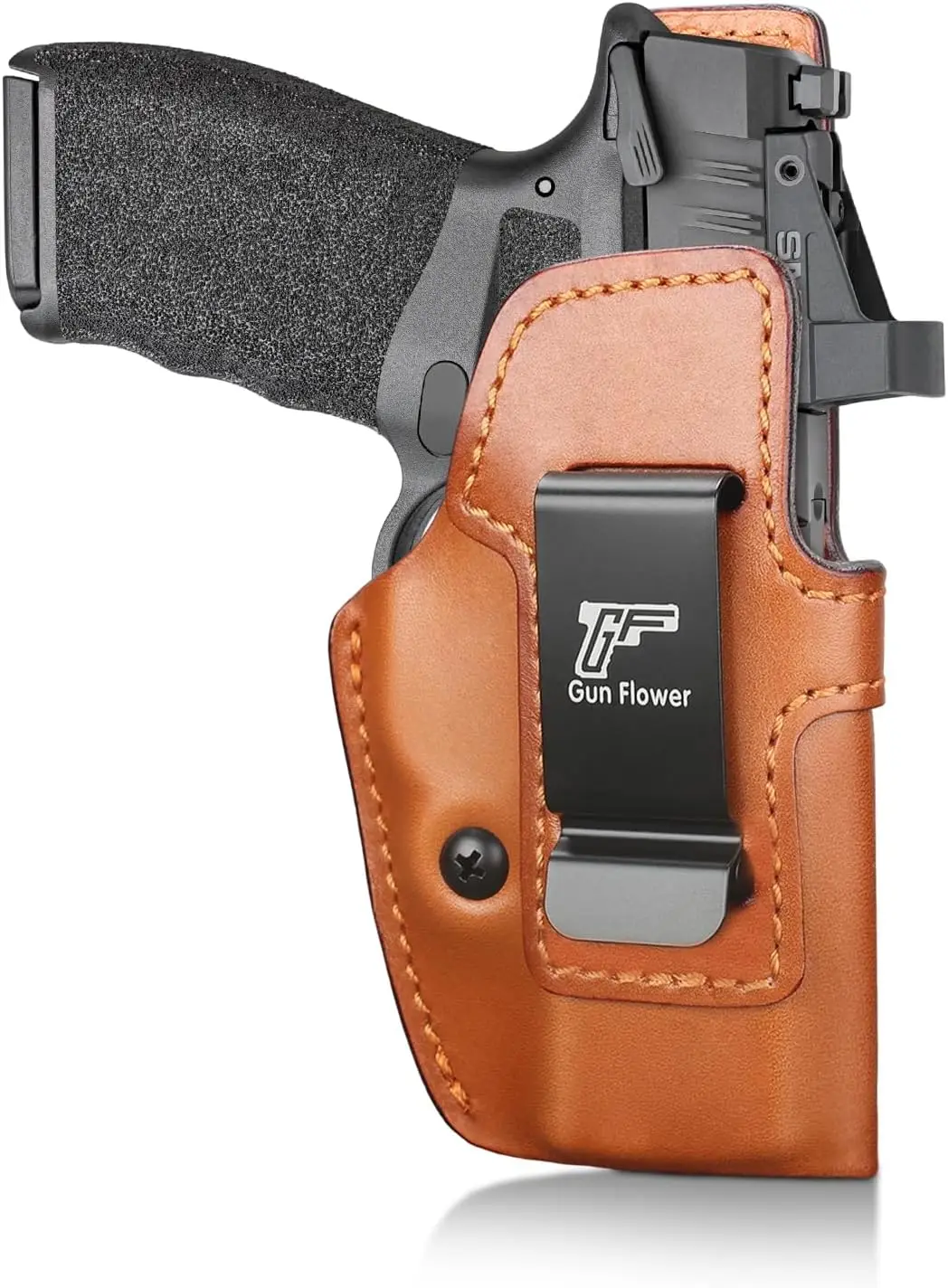 Vista general de la funda IWB de cuero