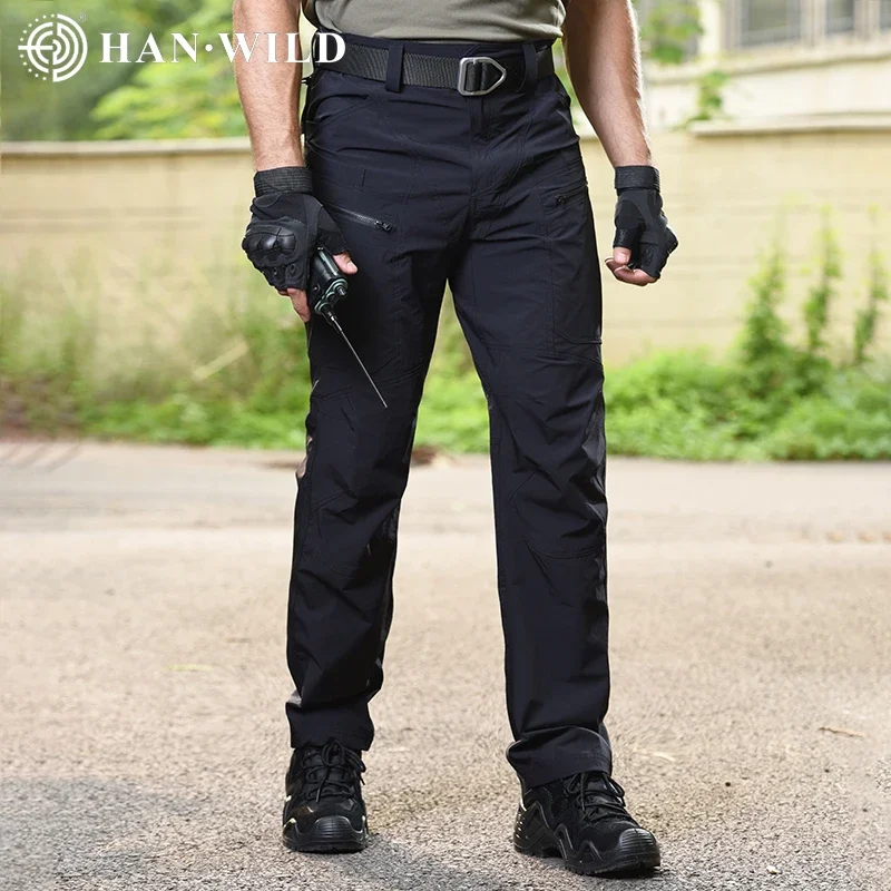 Pantalones cargo tácticos hombre secado rápido nailon senderismo pesca - imagen 4