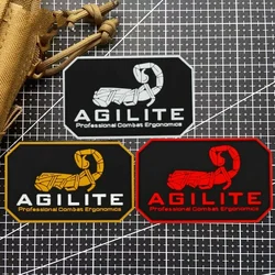 AGILITE Scorpion Logo 3D PVC Parche Táctico Gancho y Bucle MOLLE