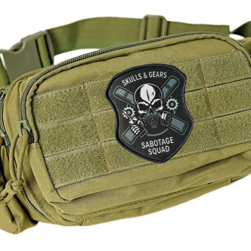 Parche táctico velcro Skulls&Gears Sabotage Squad para brazalete - imagen 4