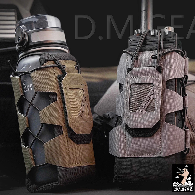 DMgear Bolsa táctica MOLLE para radio con soporte botella multifunción - imagen 2