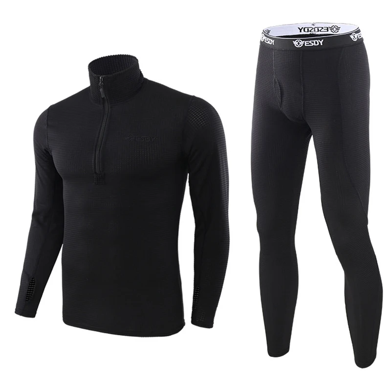 Ropa interior térmica hombre forro polar secado rápido táctico