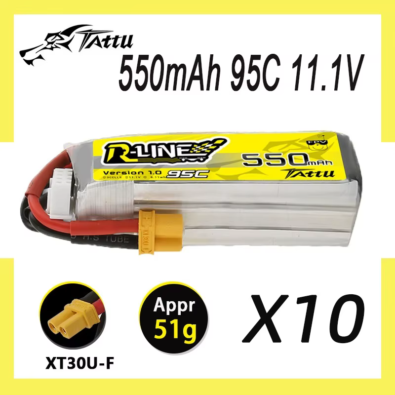 Batería LiPo TATTU R-LINE 550mAh 3S 11,1V para drone FPV