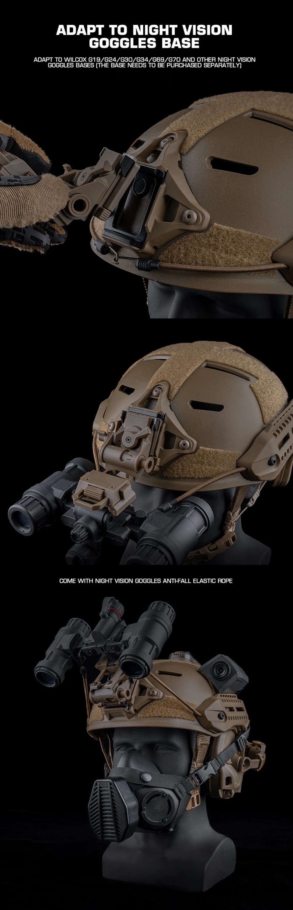 Casco táctico en uso táctico