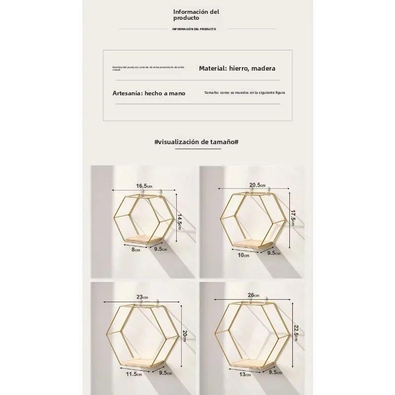 Estantes de hierro forjado para pared, repisa decorativa - imagen 3