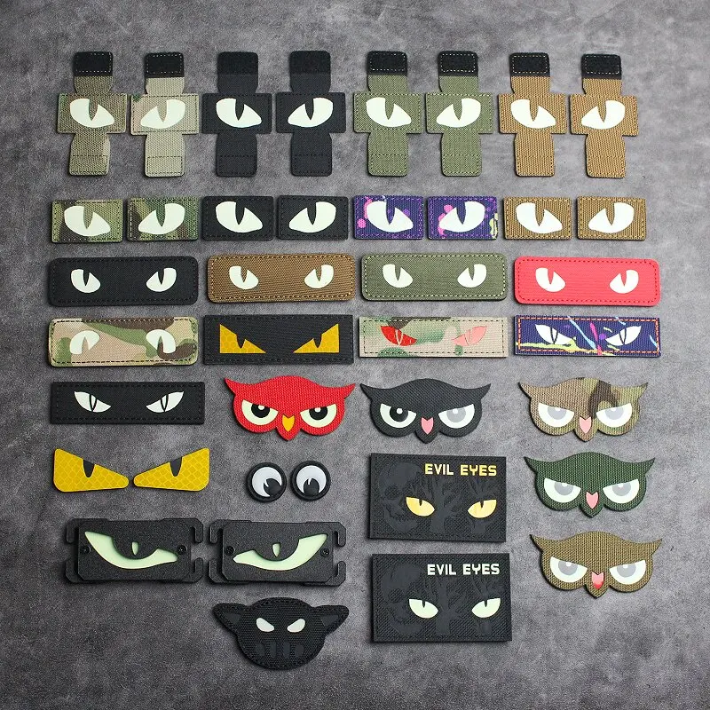 Parche táctico luminoso buho camuflado con velcro cortado láser - imagen 5