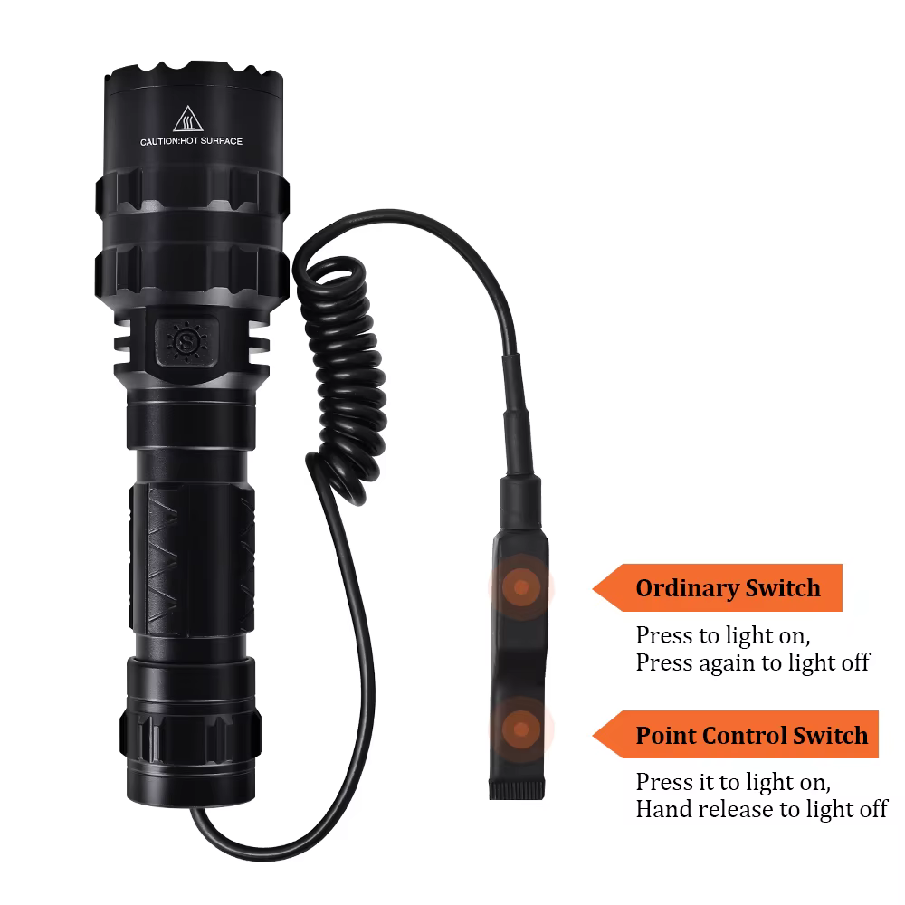 Linterna táctica recargable 2000 lúmenes zoomable con clip para airsoft - imagen 4