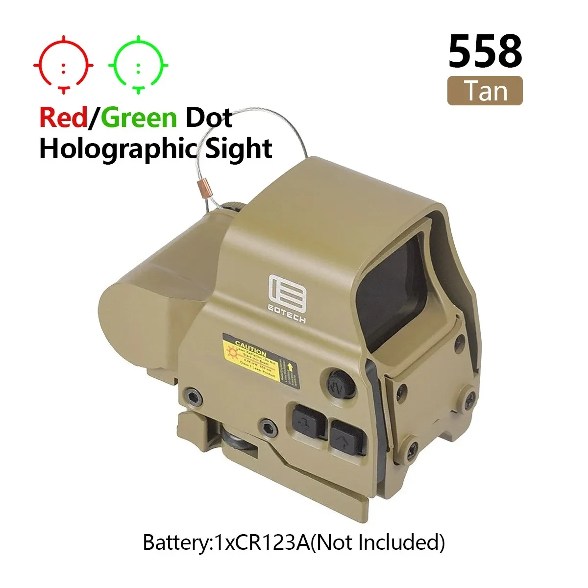 Mira holográfica EOTech 558 EXPS2-2 punto rojo y verde con Picatinny - imagen 3