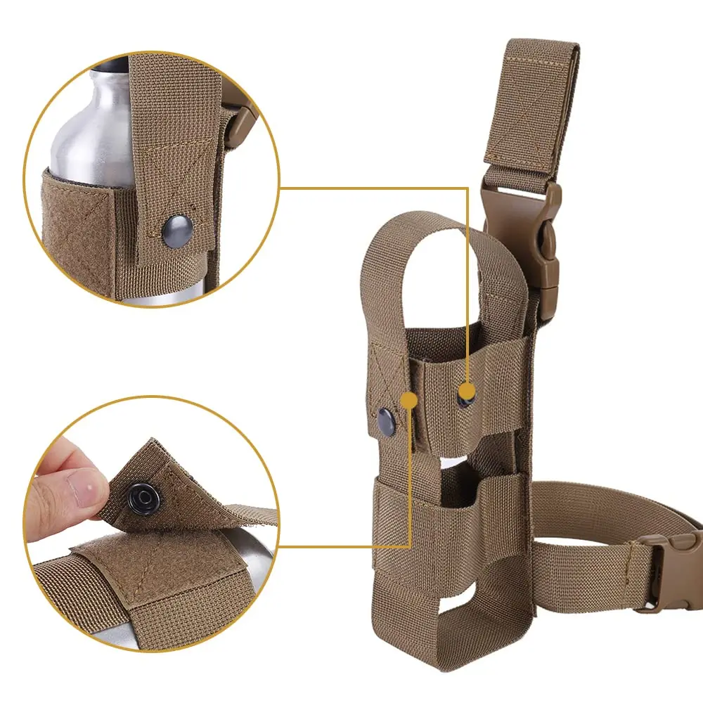 Funda táctica para botella de agua con soporte para muslo - imagen 3