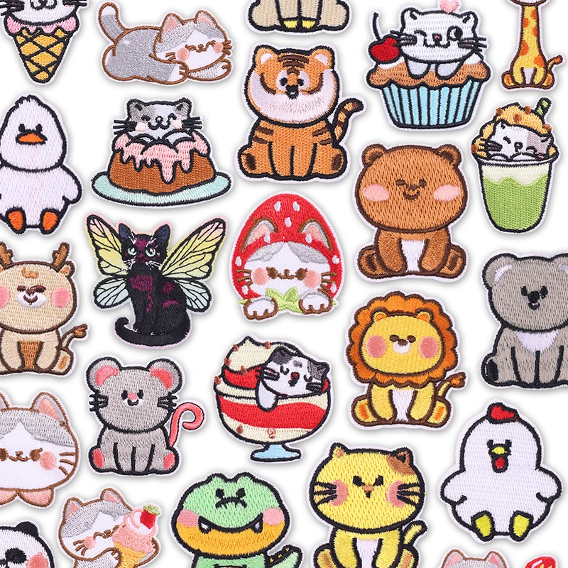 Parche bordado gato tigre oso – para coser o planchar - imagen 5