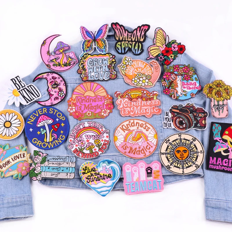 Parche bordado con letras para chaqueta - planchar o coser apliques - imagen 4