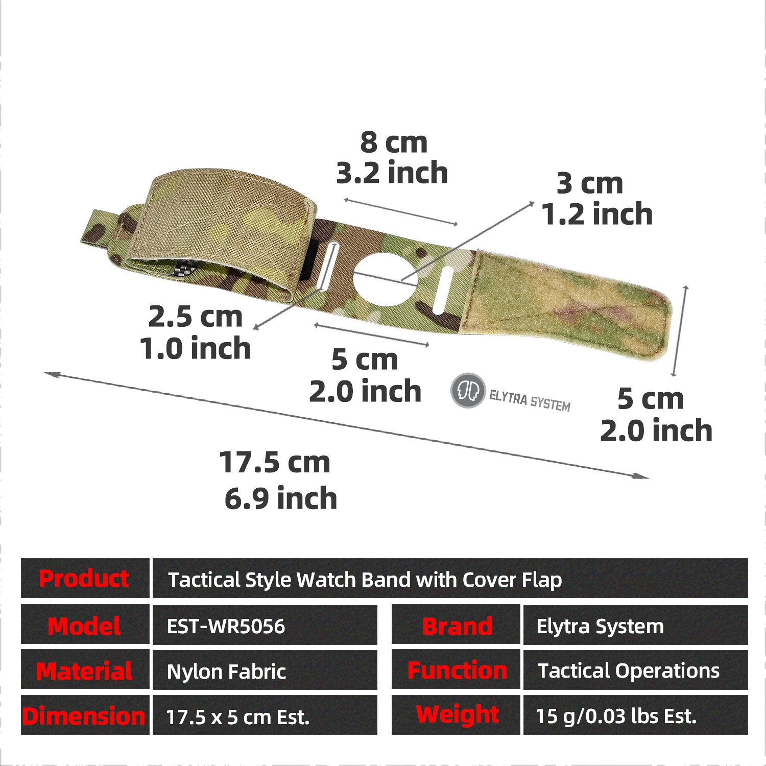 Correa táctica de reloj nailon ripstop camuflaje deportiva resistente - imagen 5