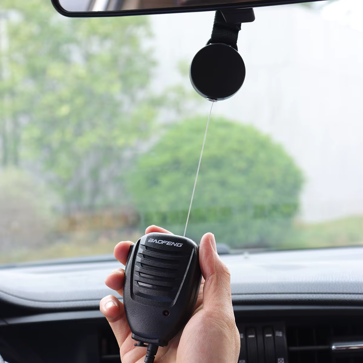 Soporte radio coche Baofeng/Wouxun con micrófono retráctil - imagen 5