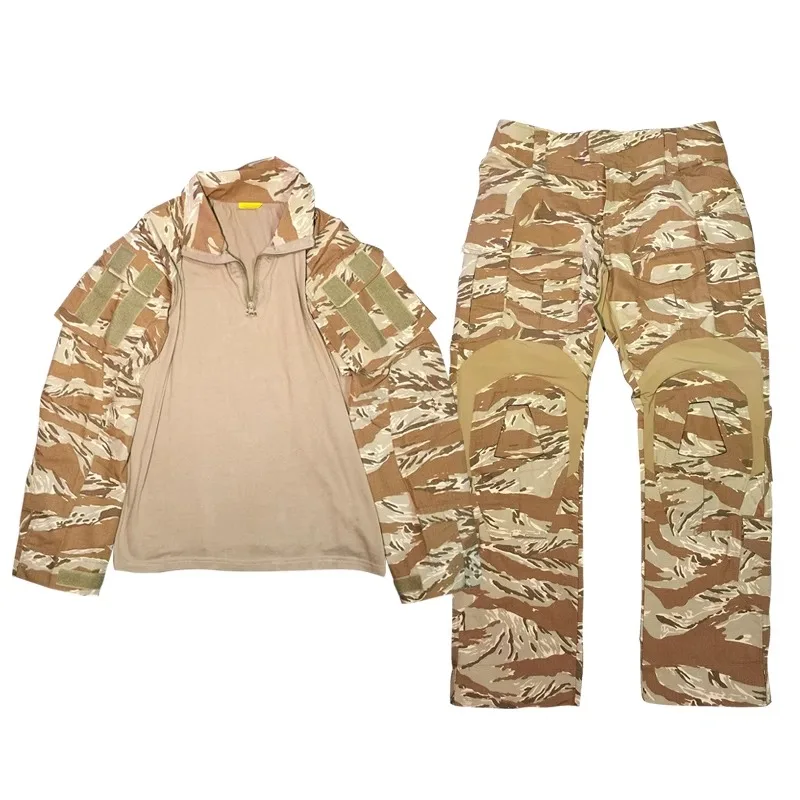 Uniforme táctico camuflaje tigre desierto – top y pantalón combate