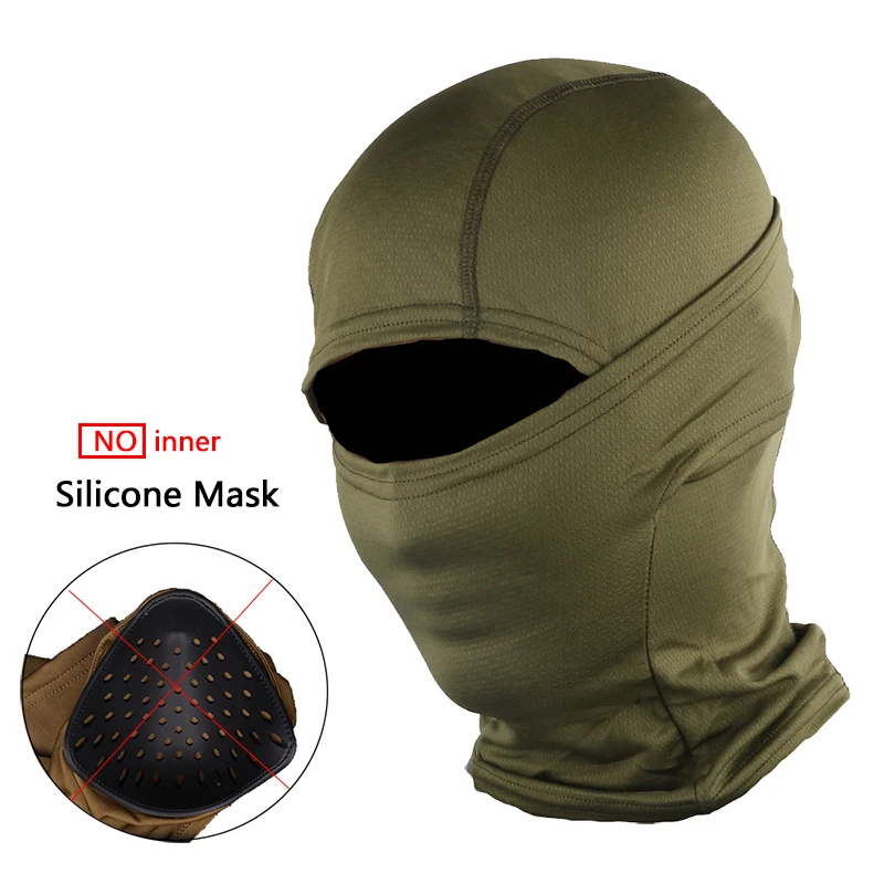 Máscara táctica de silicona para airsoft y caza al aire libre