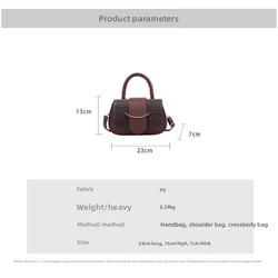Bolso bandolera pequeño cuadrado informal para mujer