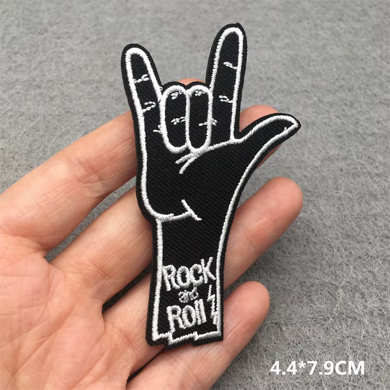 Parche bordado punk rock – Aplique termoadhesivo para ropa