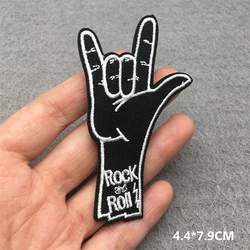 Parche bordado punk rock – Aplique termoadhesivo para ropa