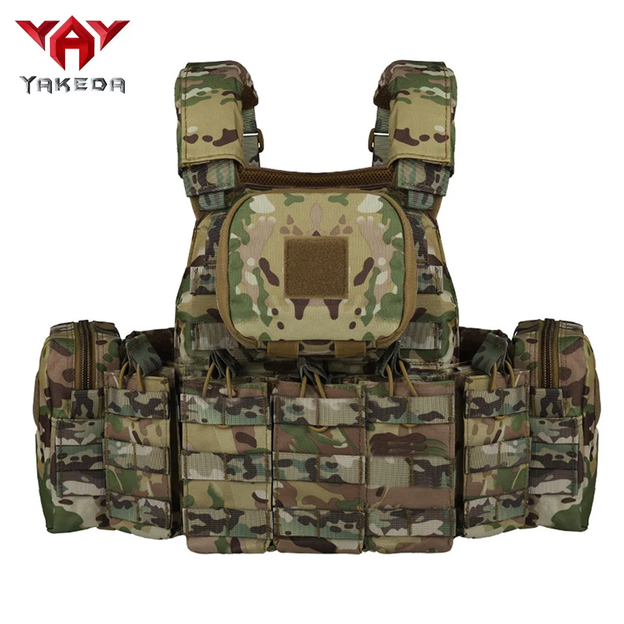 YAKEDA chaleco táctico impermeable desmontable con bolsa de equipo
