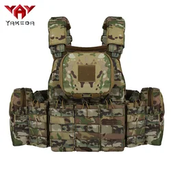 YAKEDA chaleco táctico impermeable desmontable con bolsa de equipo