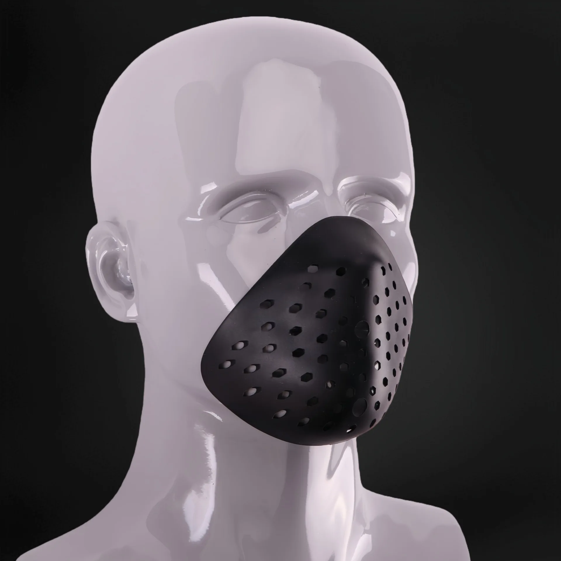 Máscara respiratoria de silicona adaptable para caza y ciclismo