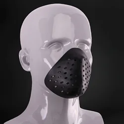 Máscara respiratoria de silicona adaptable para caza y ciclismo