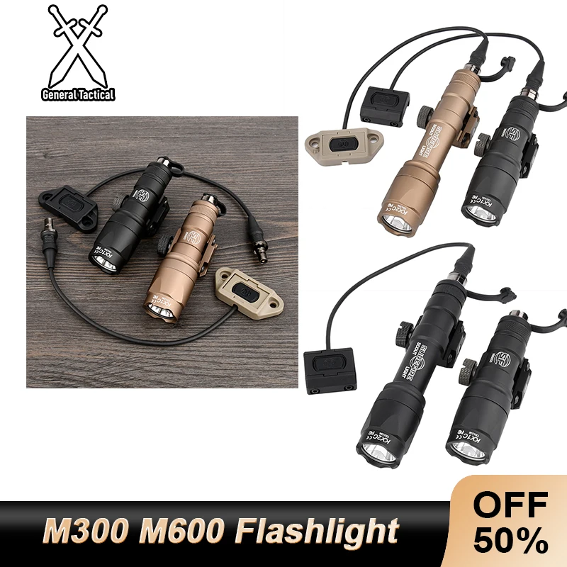 Linterna Táctica SureFire M300 M600 LED MLOK Riel 20mm - imagen 3