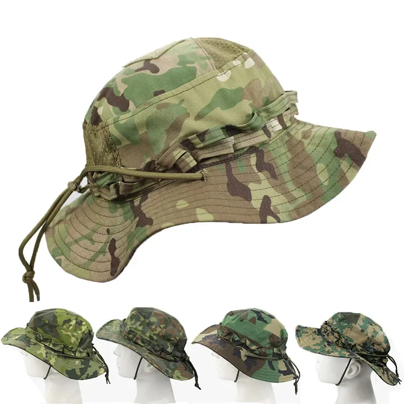 Sombrero táctico Boonie camuflaje ripstop protección solar aire libre - imagen 5