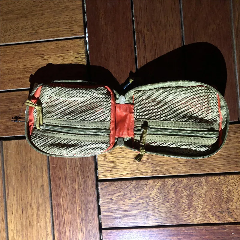 Bolsa táctica EDC de nailon naranja-rojo con sistema MOLLE - imagen 3