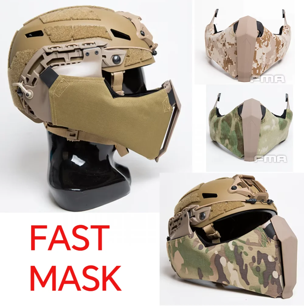 FMA máscara táctica media cara paintball compatible con casco FAST - imagen 3