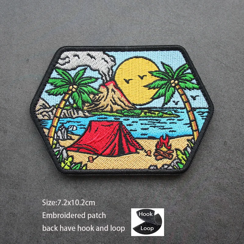 Parche moral volcánico bordado para mochila táctica MOLLE - imagen 3