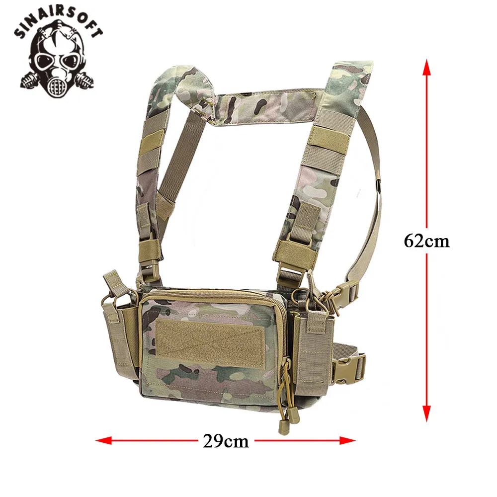 Chaleco táctico SINAIRSOFT D3CR con bolsillos para rifle y pistola - imagen 5