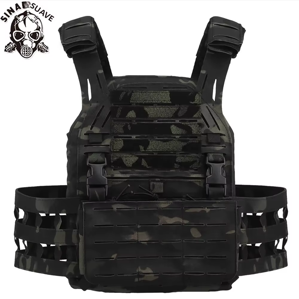 SINAIRSOFT Chaleco táctico protección MOLLE láser hombreras gruesas caza - imagen 3