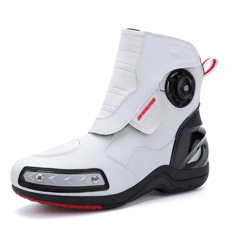 Botas de moto impermeables de microfibra con cordones rápidos - imagen 2
