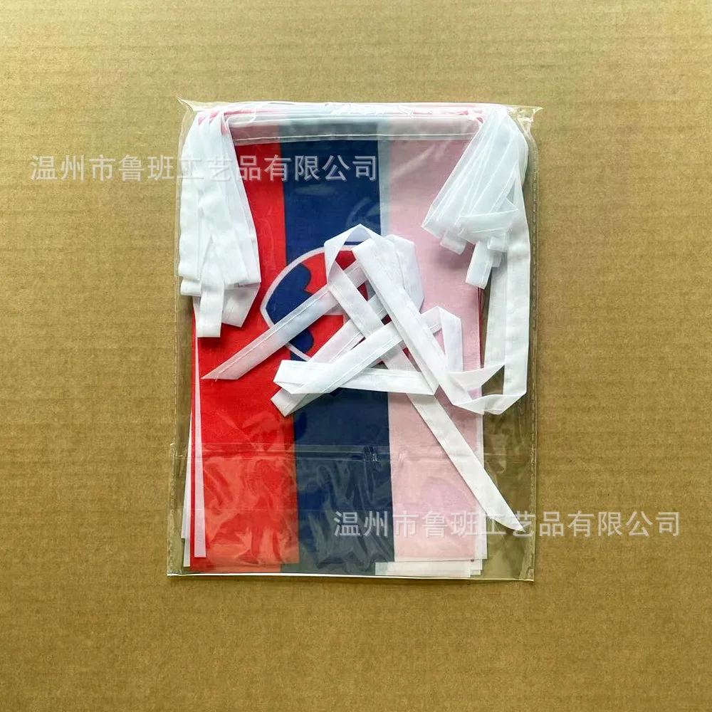Banderines eslovacos de poliéster para guirnalda decorativa