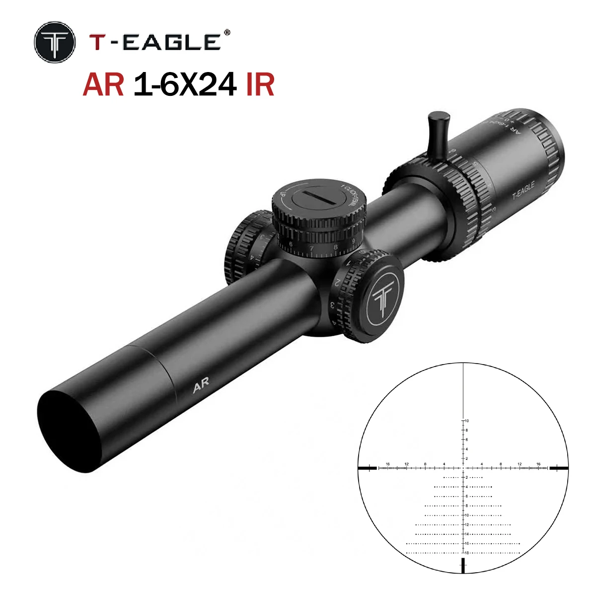 EAGLE AR Mira telescópica táctica 1-6x24 retícula iluminada - imagen 4