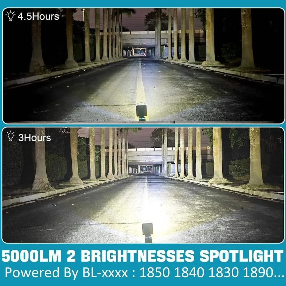 Lámpara de trabajo LED portátil USB Dewalt/Makita/Milwaukee - imagen 2