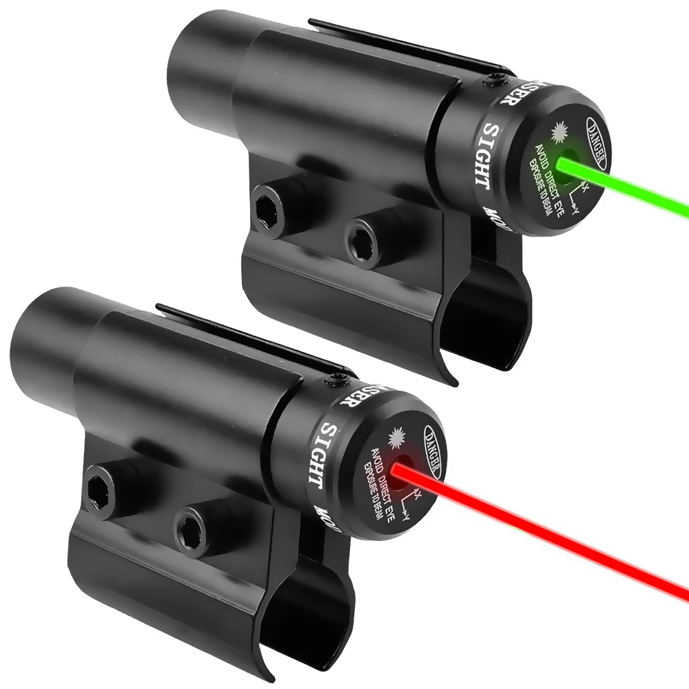 Puntero láser Airsoft doble punto rojo y verde con montaje