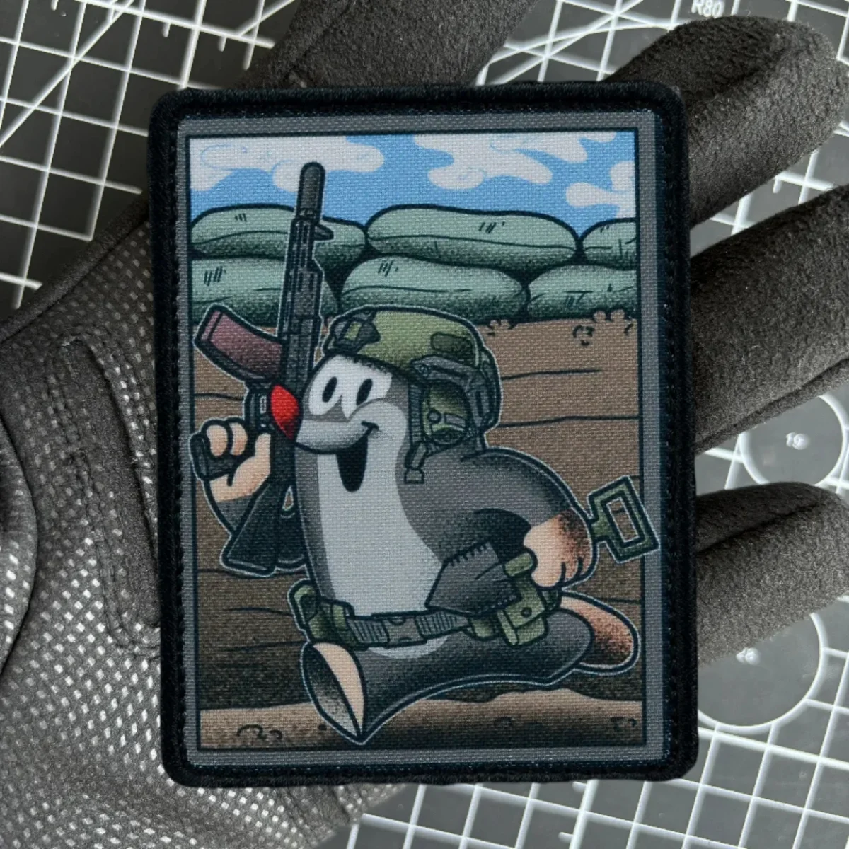 Parche moral Krtek Operator gancho y bucle para mochila - imagen 3