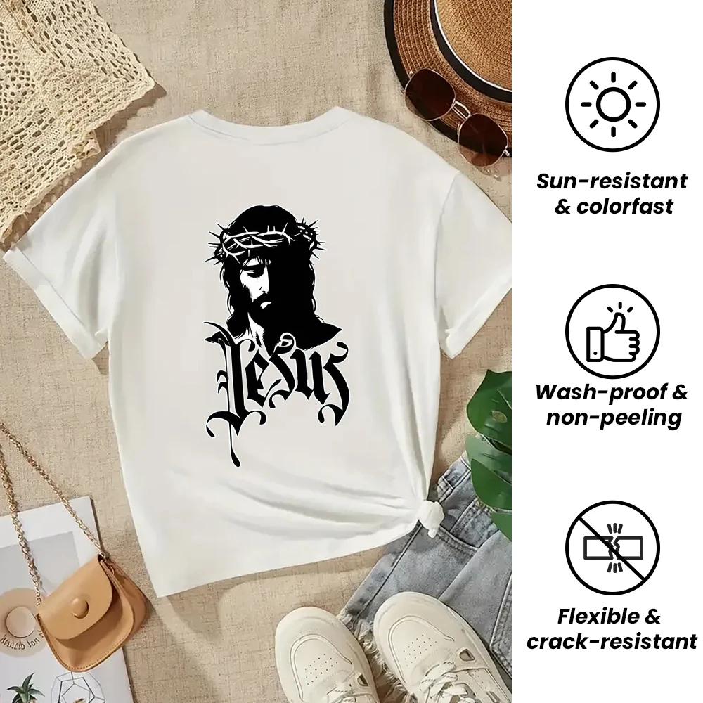 Parche termoadhesivo de Jesús para planchar en ropa y chaquetas - imagen 4