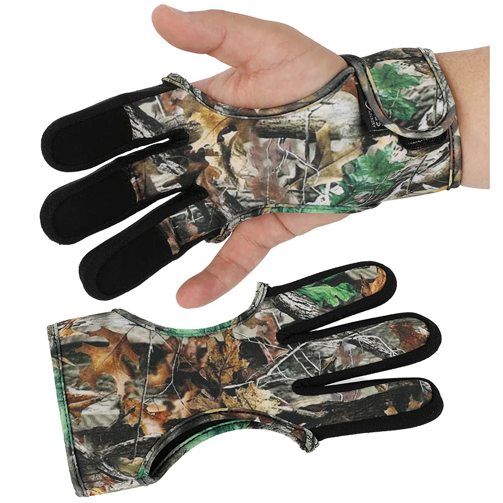 Protector de 3 dedos para arco de caza – Neopreno camuflaje - imagen 5