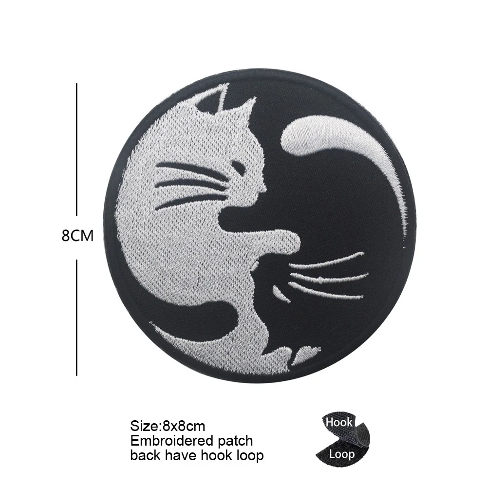 Papazzi Cat Parche velcro Tai Chi equilibrio para mochila y ropa - imagen 3