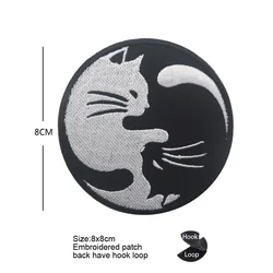 Papazzi Cat Parche velcro Tai Chi equilibrio para mochila y ropa