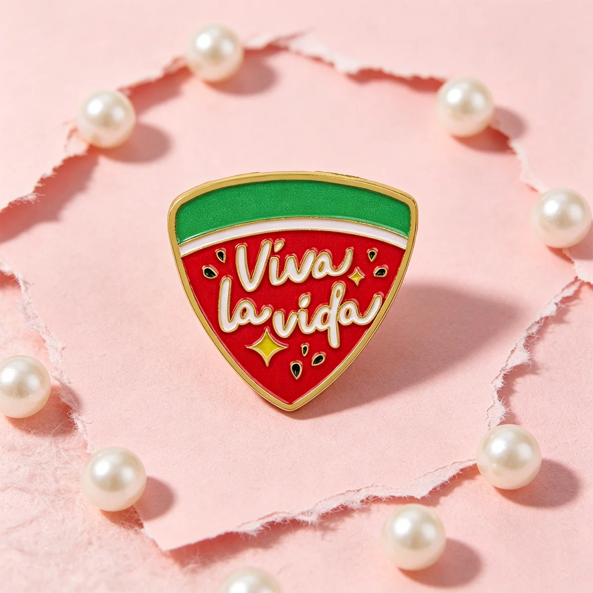 Broches de esmalte sandía Viva la vida para mujer, pines - imagen 5
