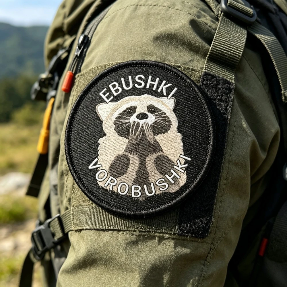 Parche táctico Raccoon gancho y bucle para mochila insignia - imagen 4