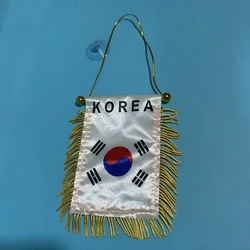 Bandera colgante Corea del Sur para coche, poliéster