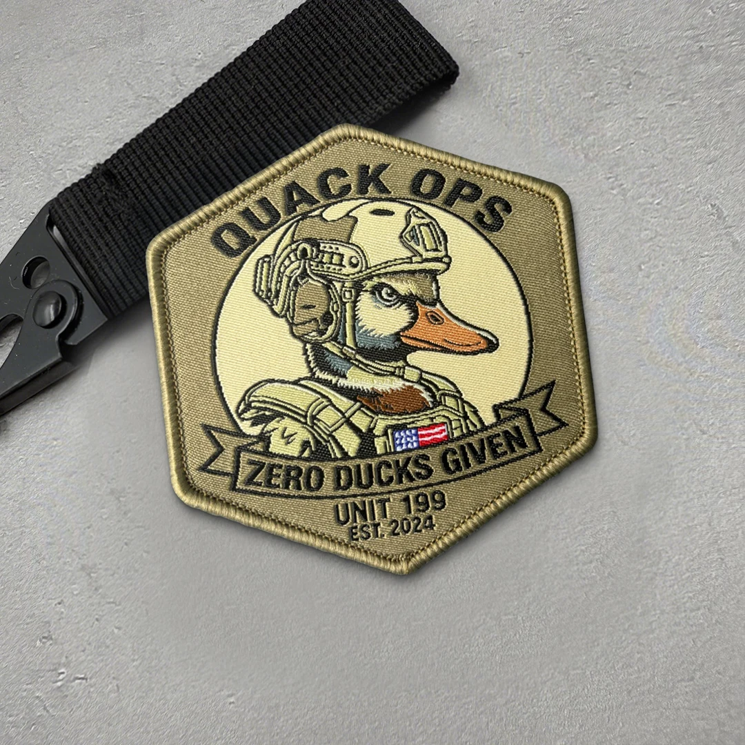 Parche táctico Quack Ops pato con velcro, insignia de moral - imagen 2